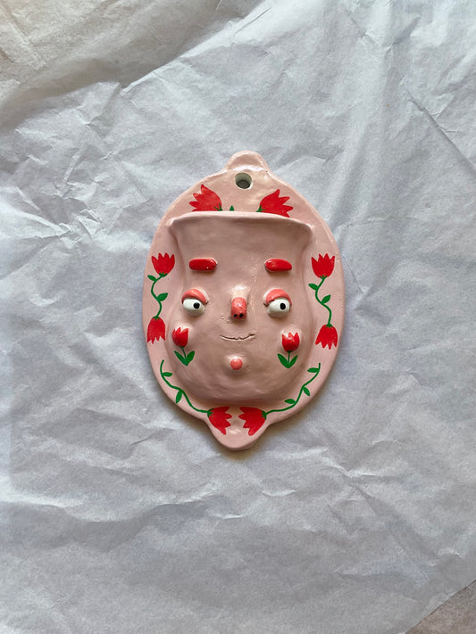 Tulip Cheeks, Ponky Wots Wall Vase
