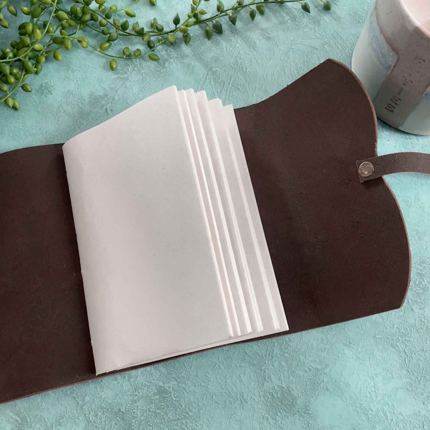 A6 Dark Brown Handmade Leather Notebook