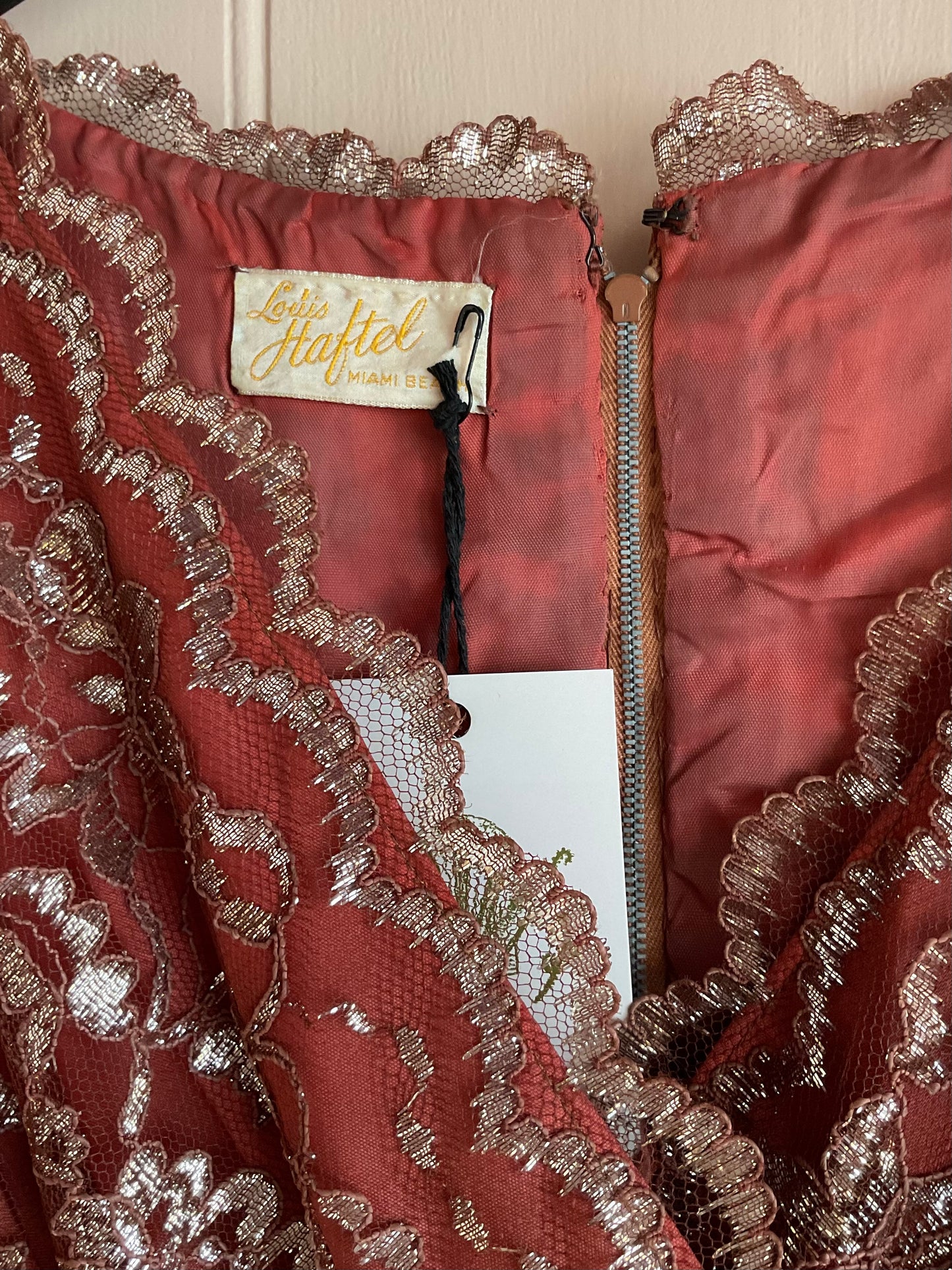Vintage Bordeaux Lace Jumpsuit