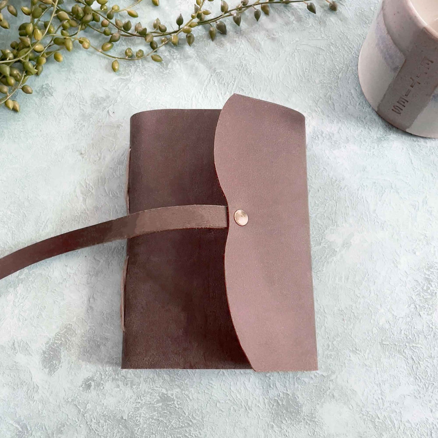A6 Dark Brown Handmade Leather Notebook