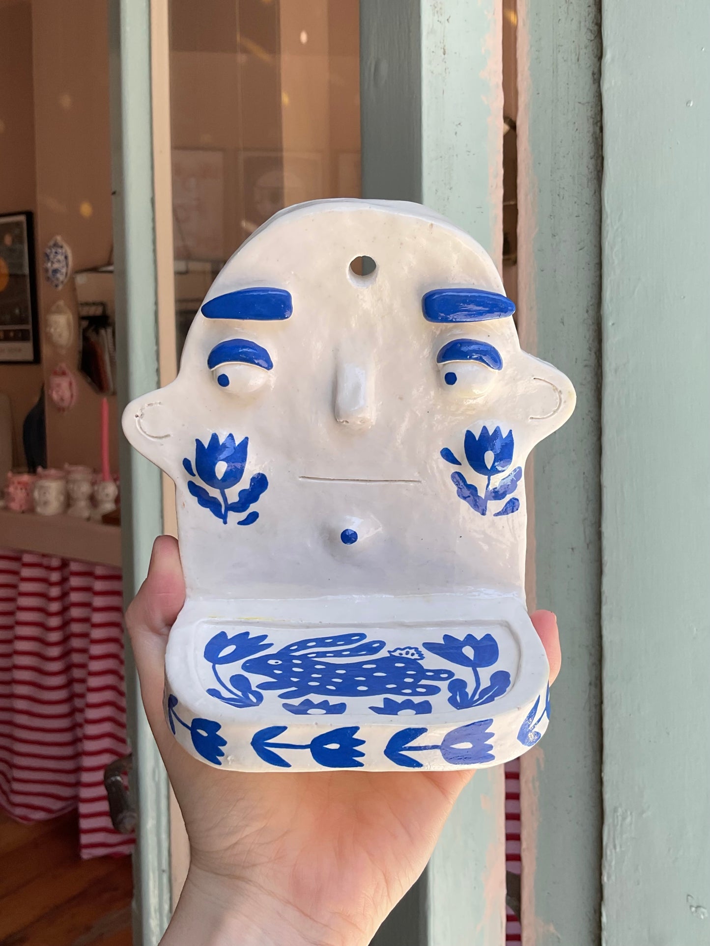 Blue Delftware Ponky Wots Wall Shelf