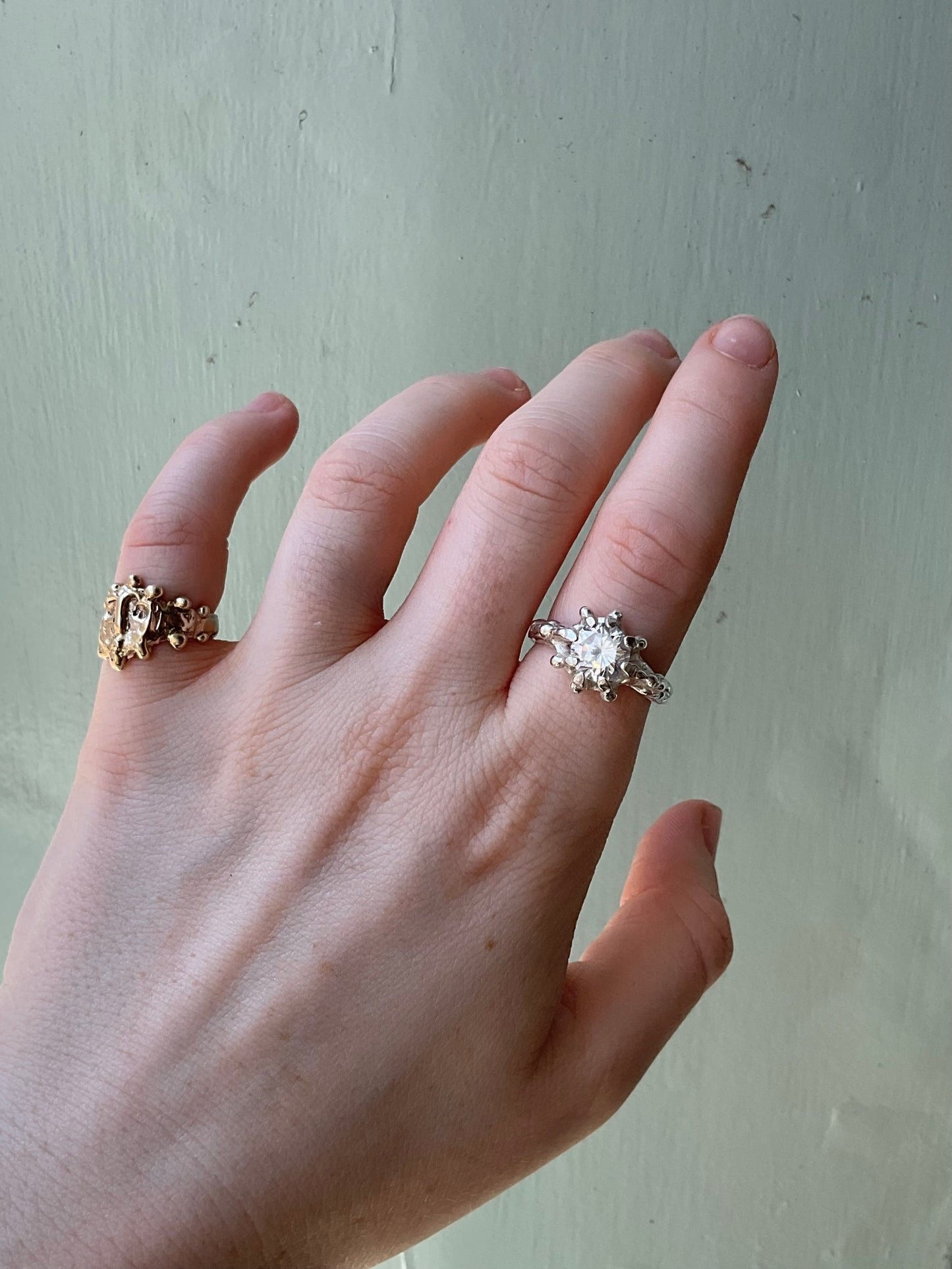 Moissanite star ring