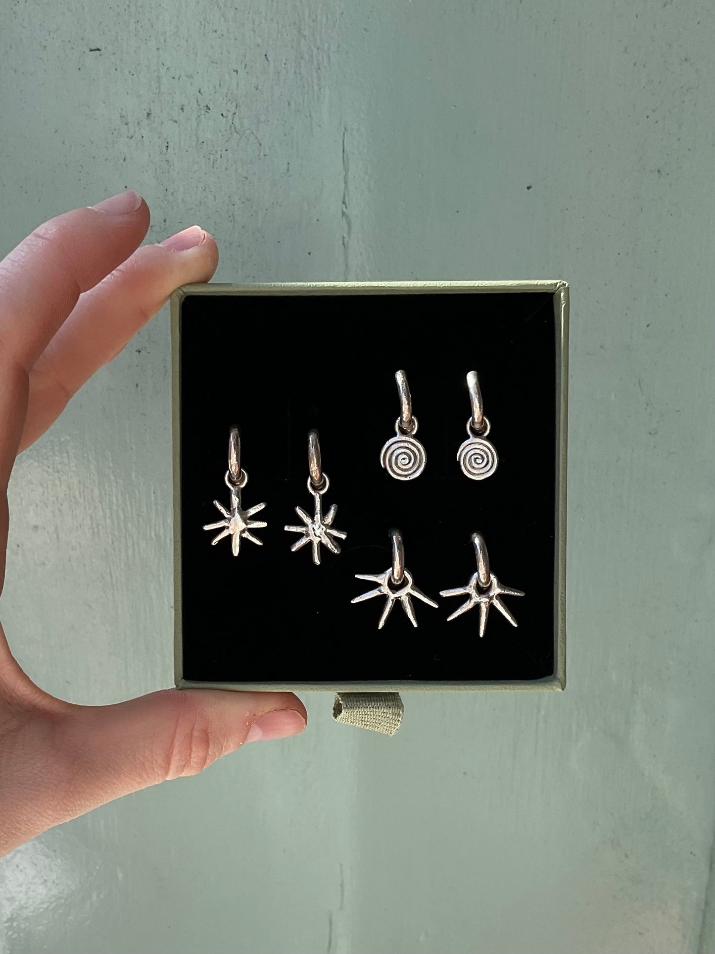 Whirlpool Charm Hoops