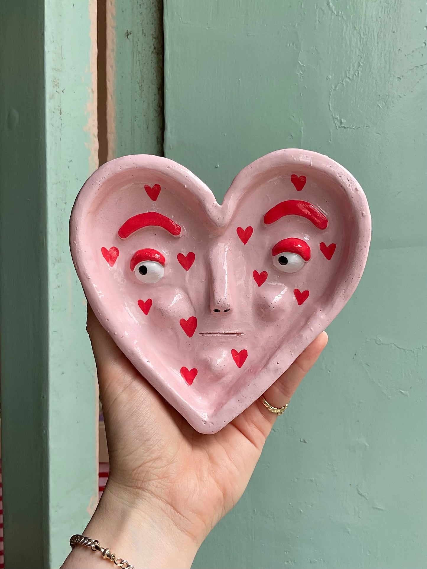 PonkyWots Heart Painted Dish