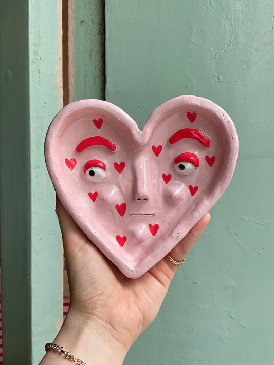 PonkyWots Heart Painted Dish