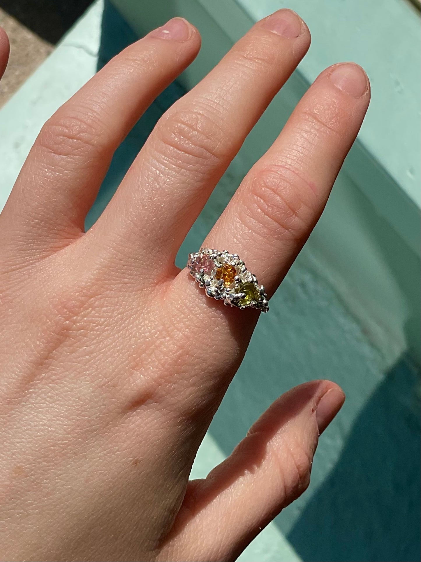 Tourmaline Barnacle Ring #7