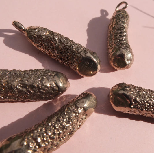Pickle charm, bronze