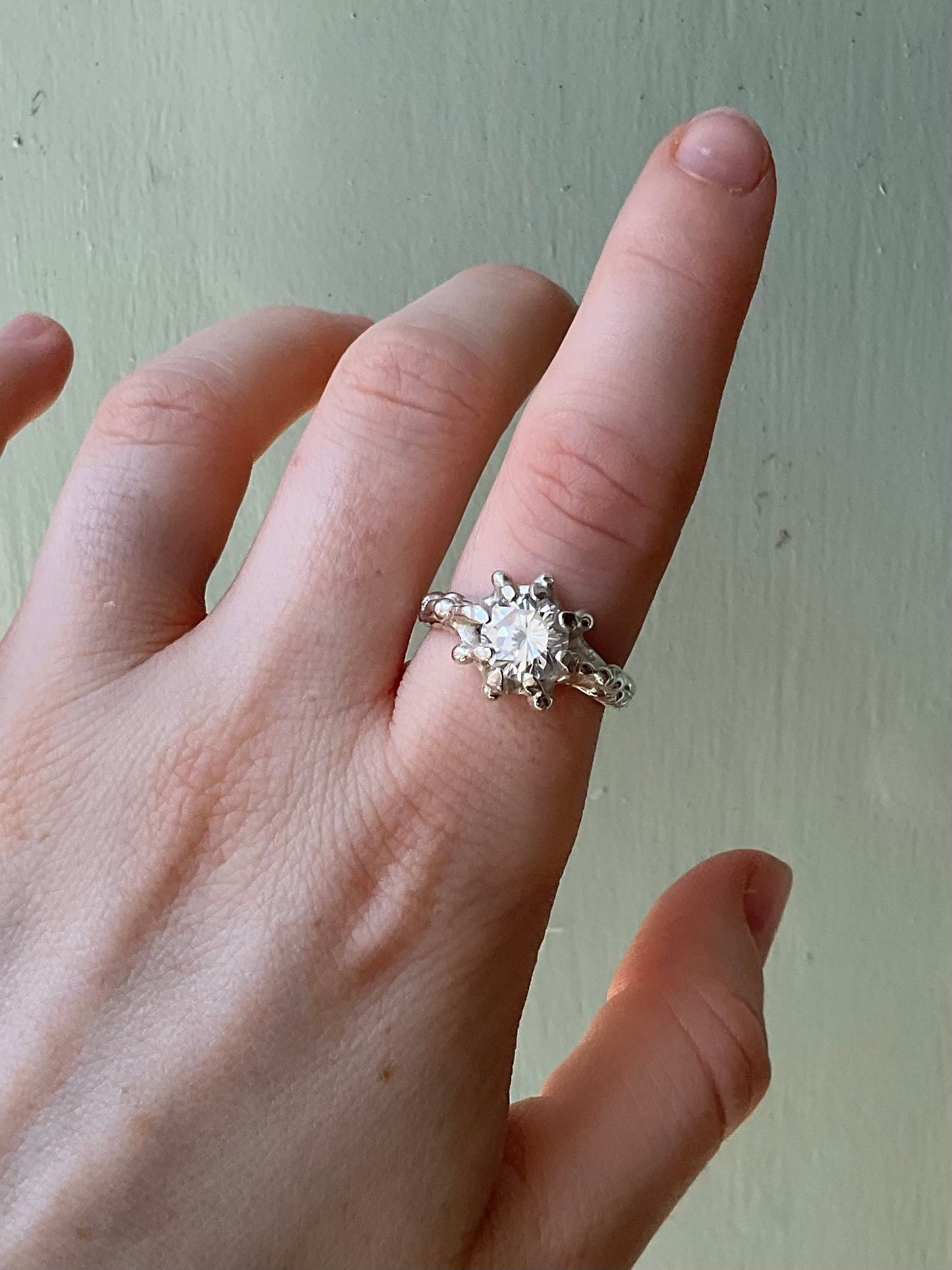 Moissanite star ring
