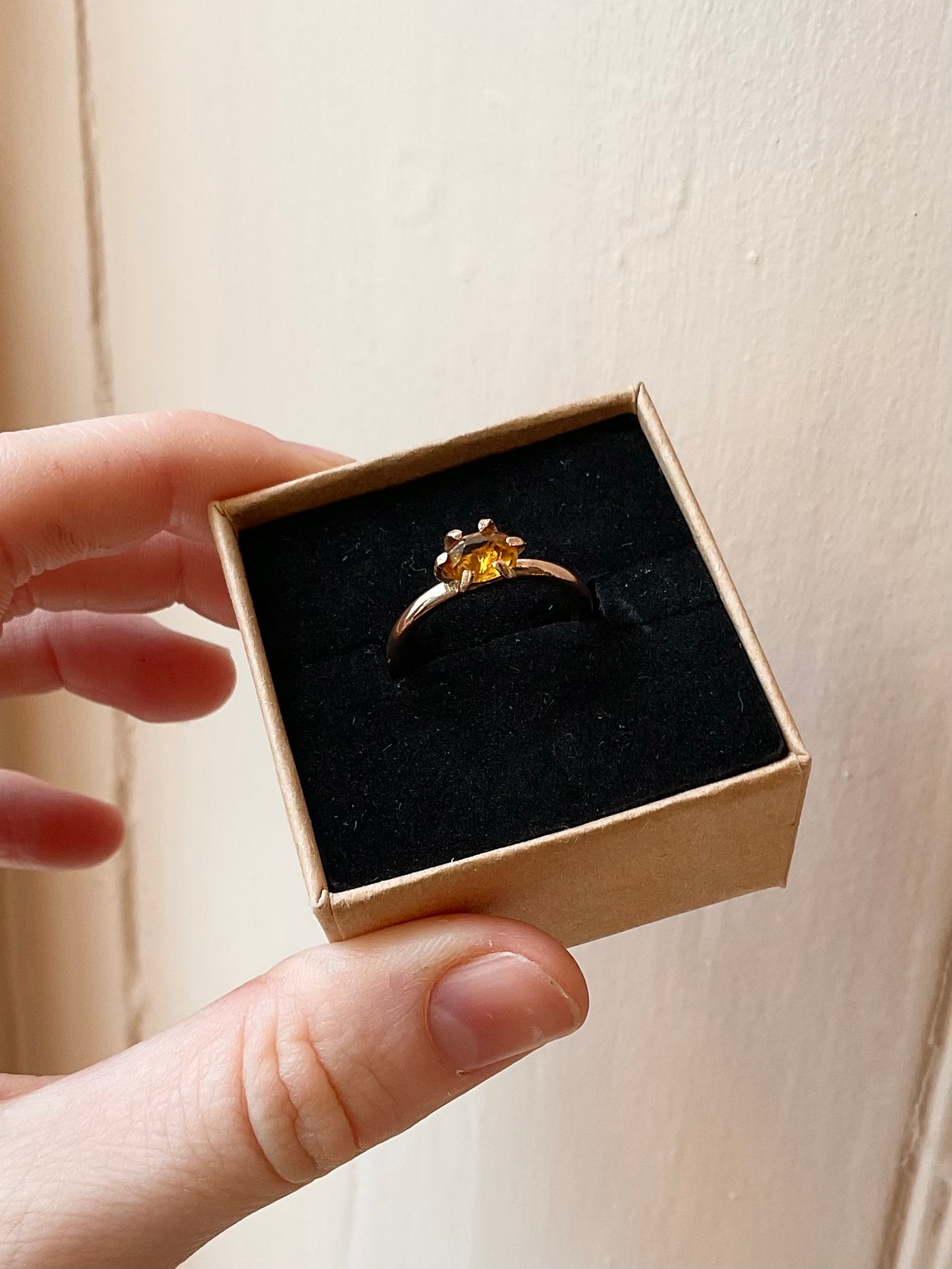 Citrine, Rose Gold Ring