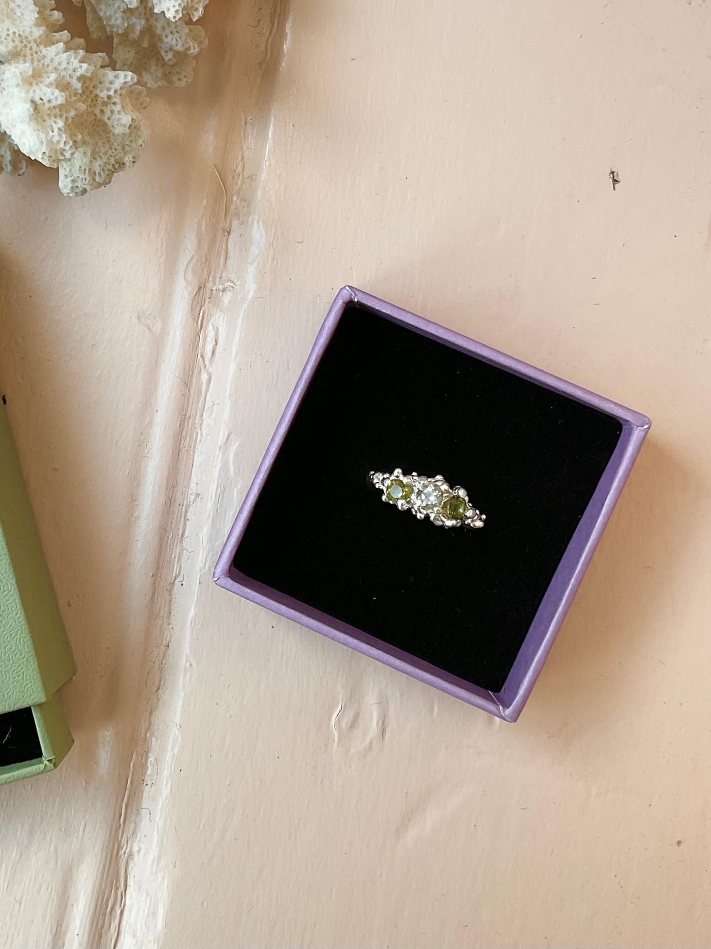 Tourmaline Barnacle Ring #6