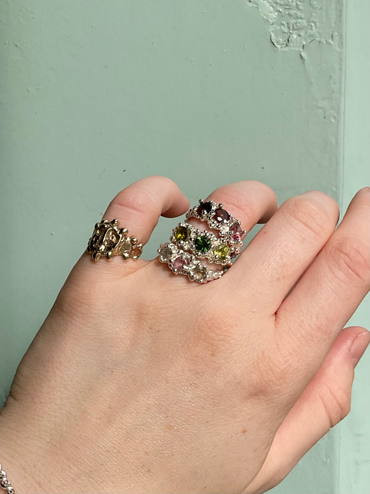 Tourmaline Barnacle Ring #12