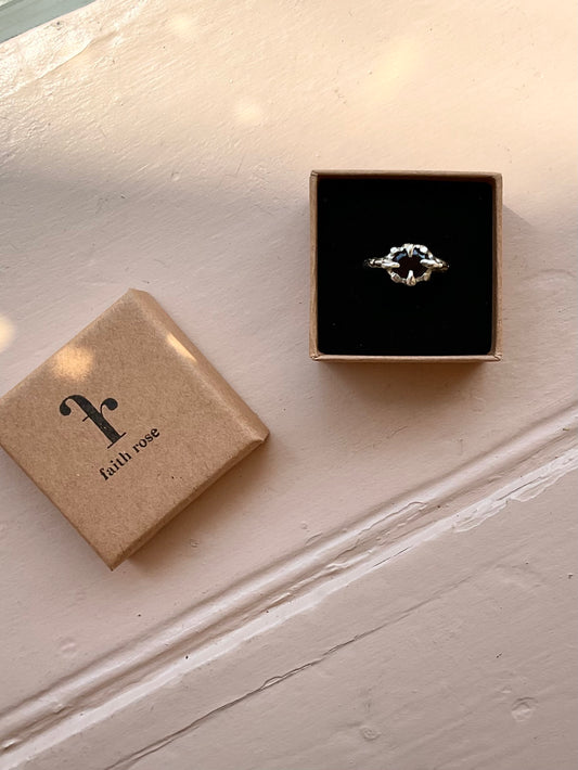 Garnet talon ring