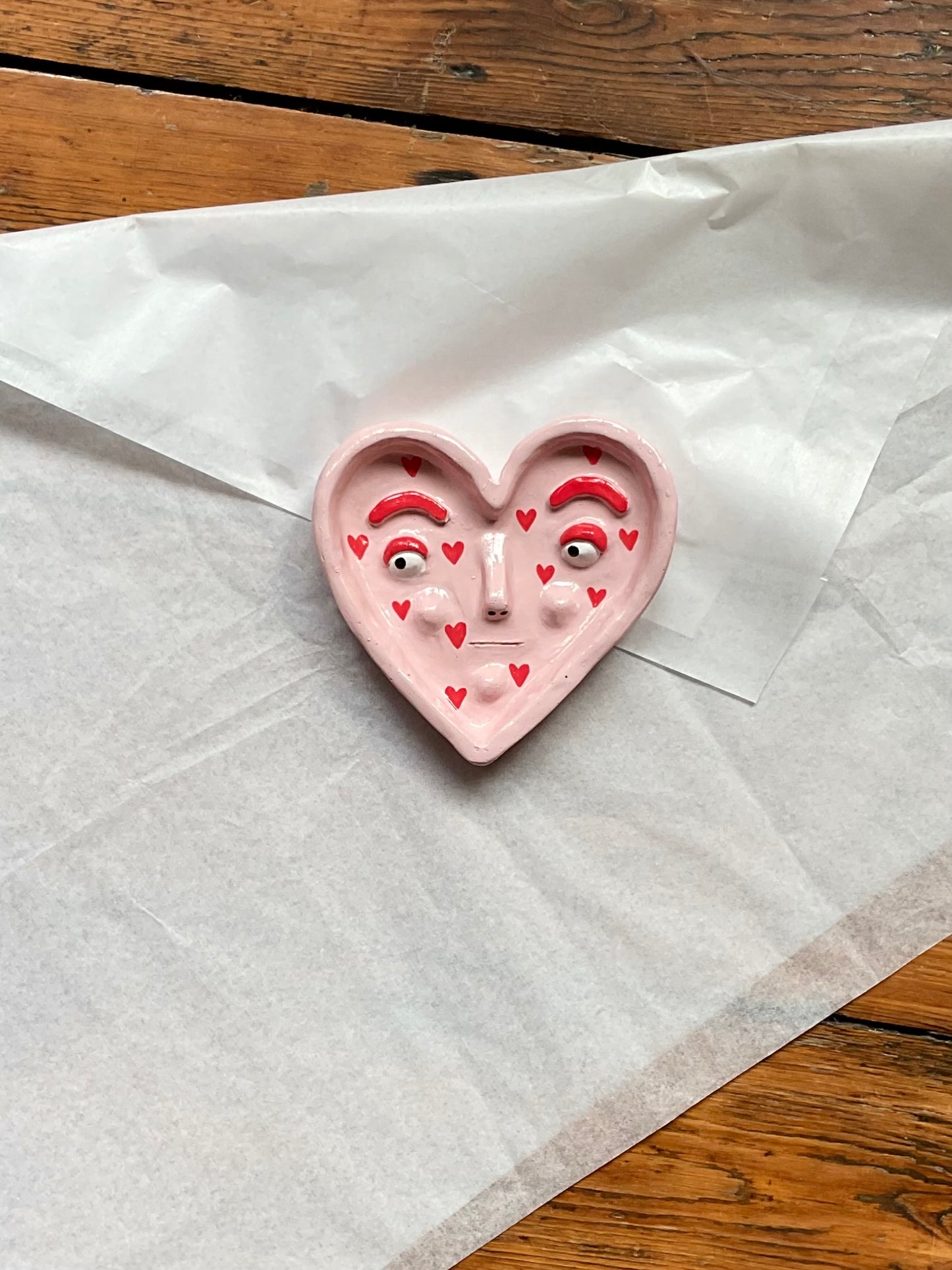 PonkyWots Heart Painted Dish
