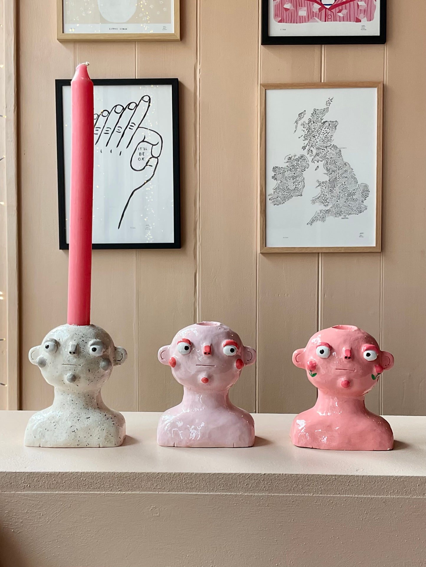 Flower Cheeks Candlestick Holder