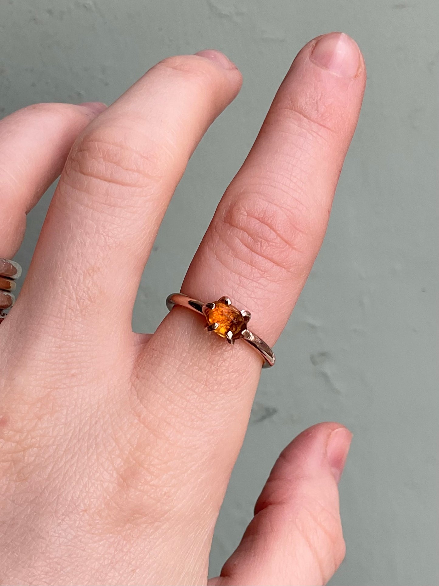 Citrine, Rose Gold Ring