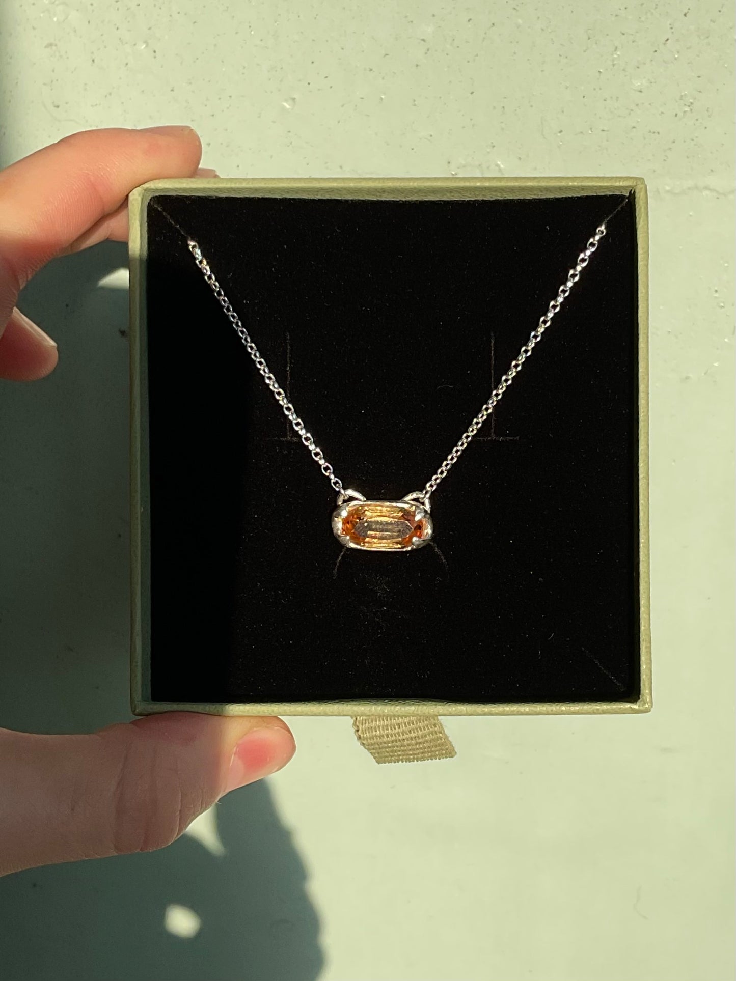 Petite Antique Citrine Necklace