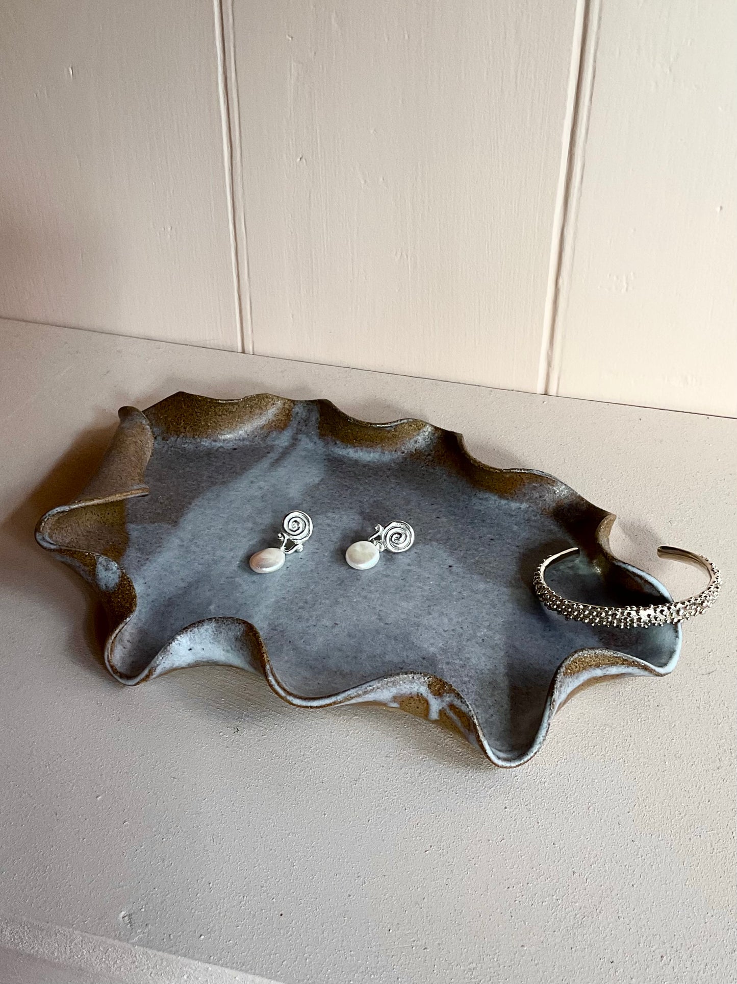 ‘Fluiform’ Tray, Blue Mocha