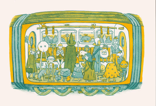 Carriage Risograph Print