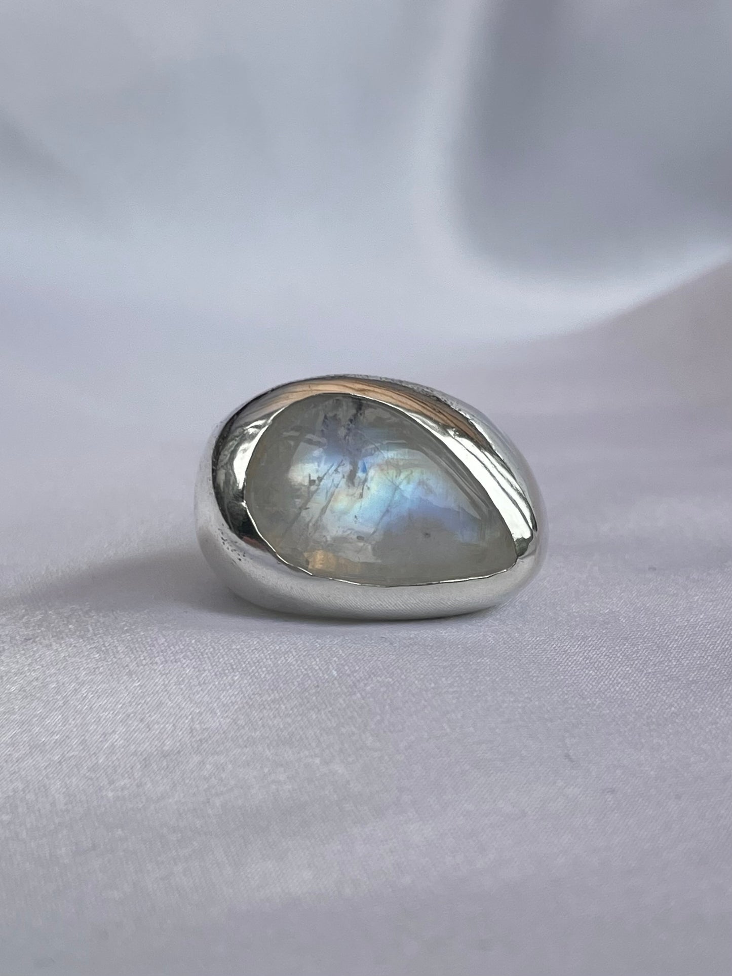 Moonstone Droplet Ring