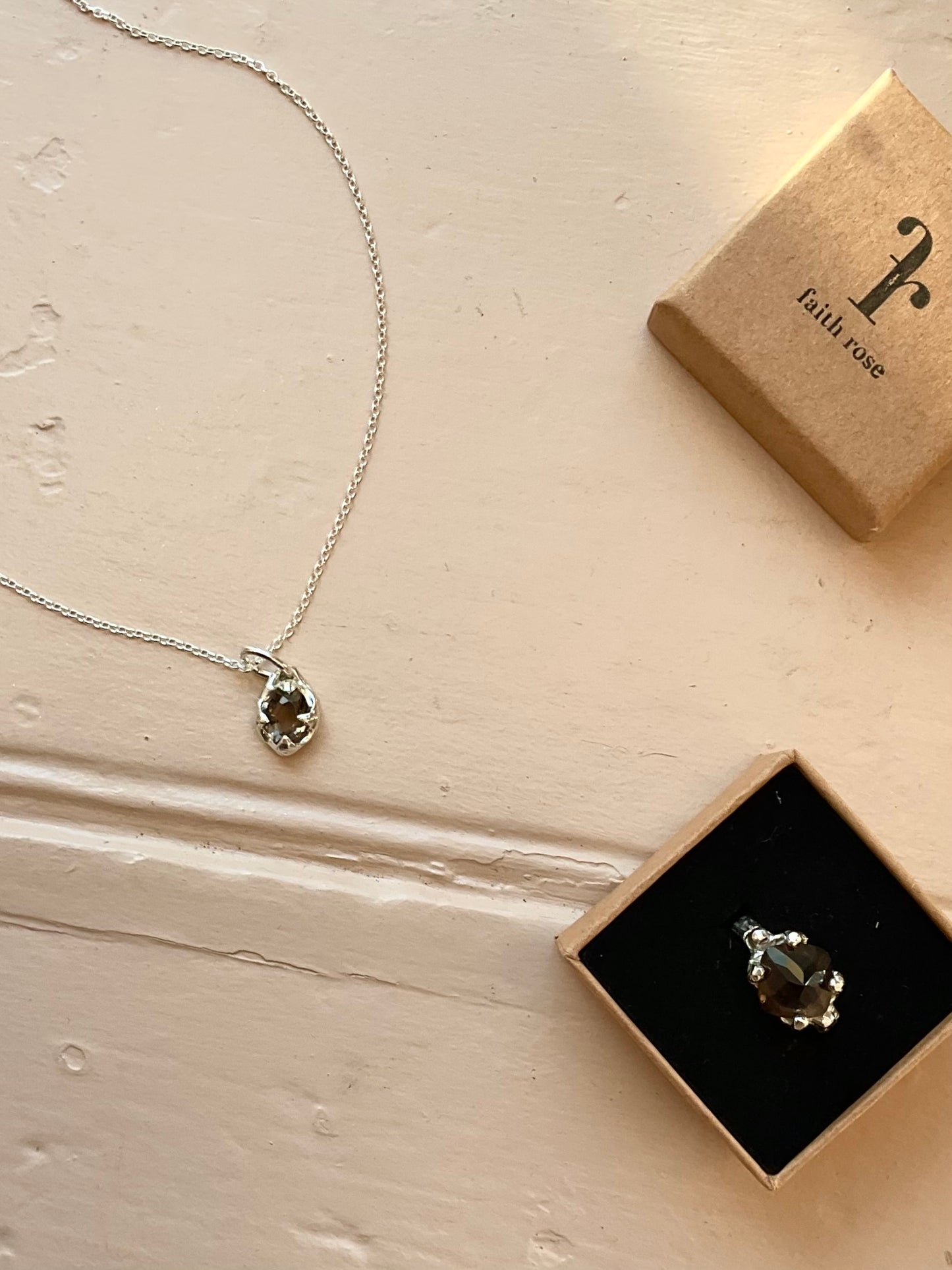 Antique Smokey Quartz Necklace