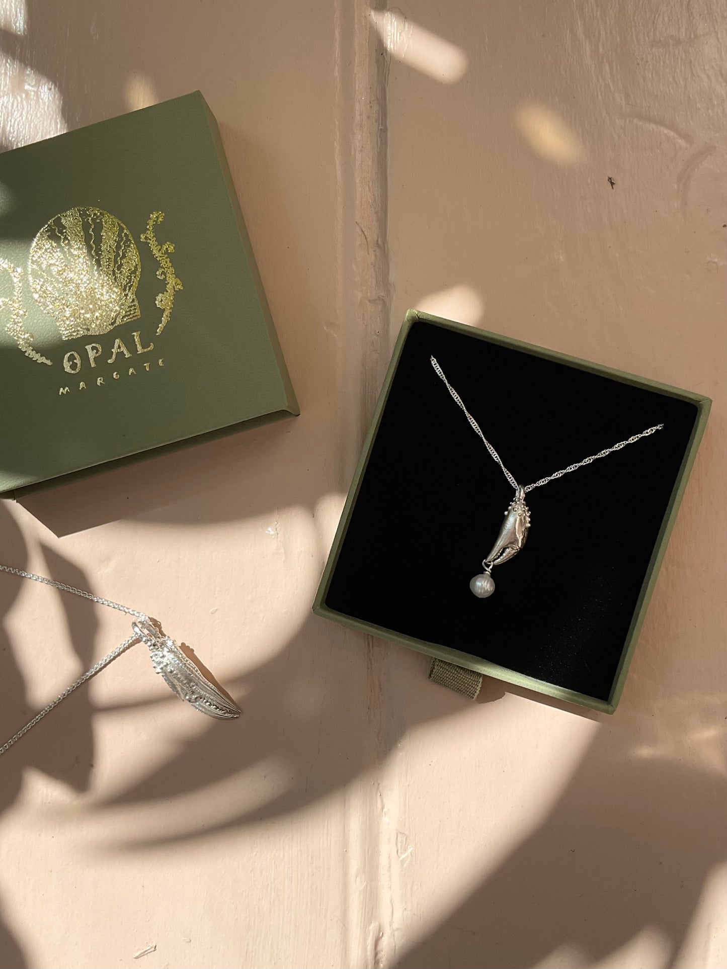 Pearl Crab Claw Pendant
