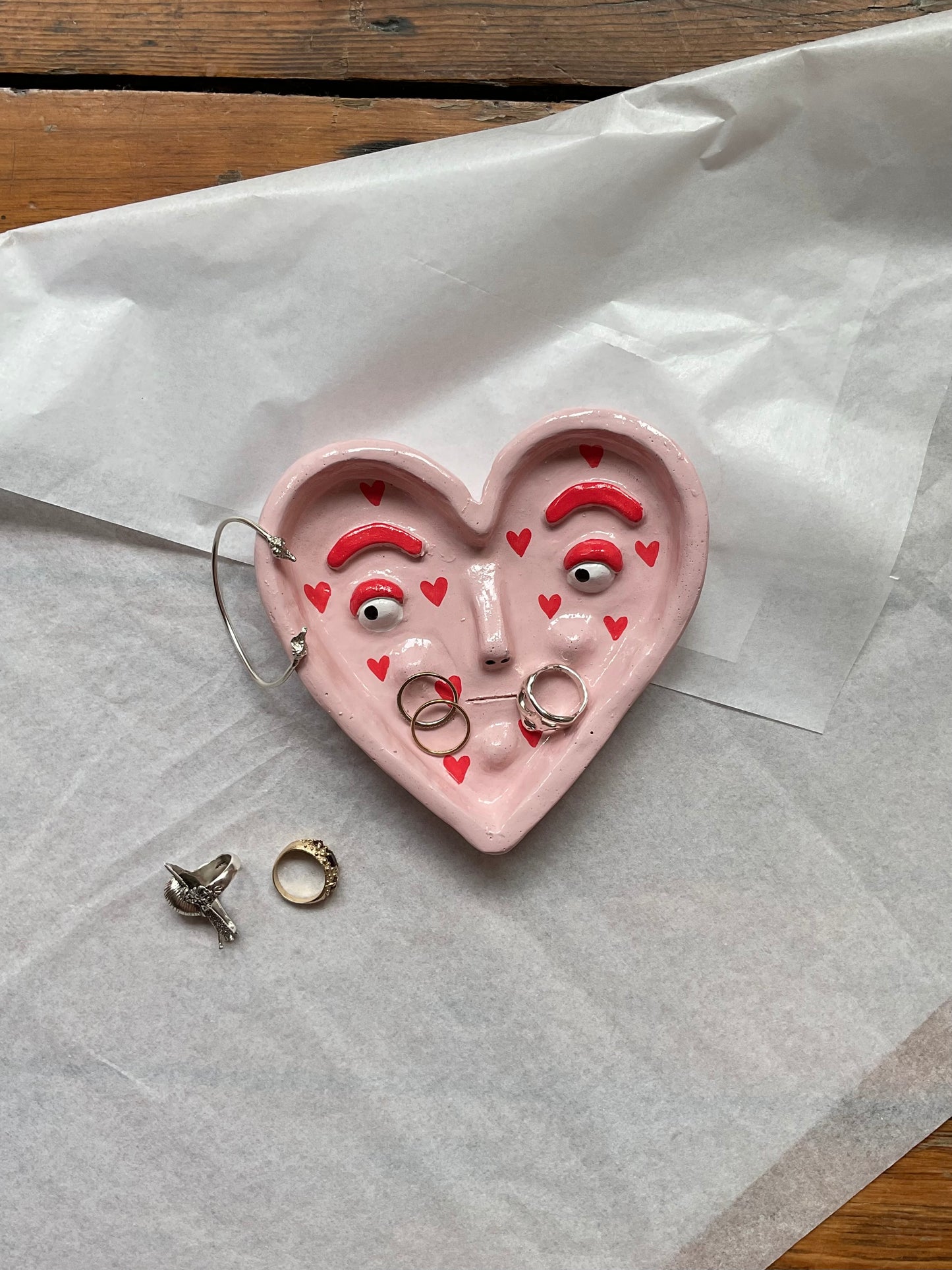 PonkyWots Heart Painted Dish