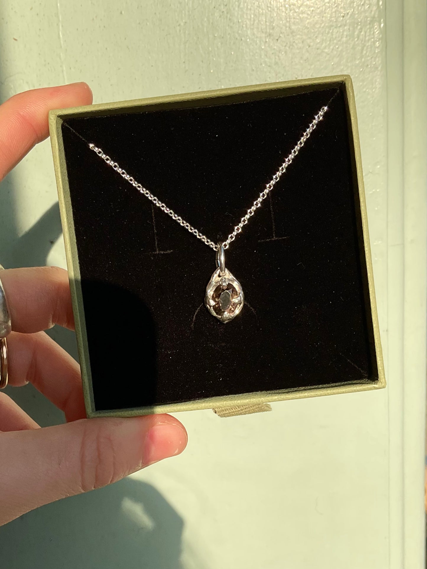 Antique Smokey Quartz Necklace