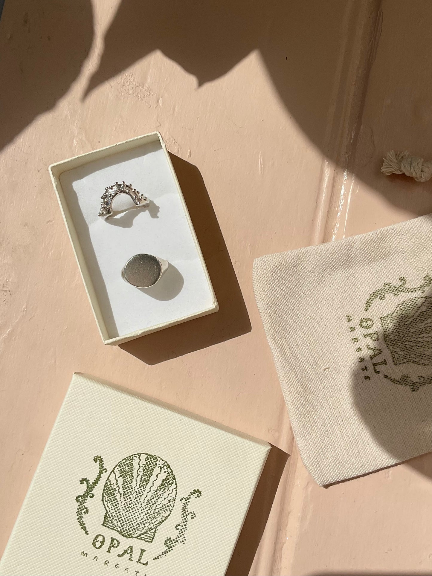 Sand Texture Signet Ring