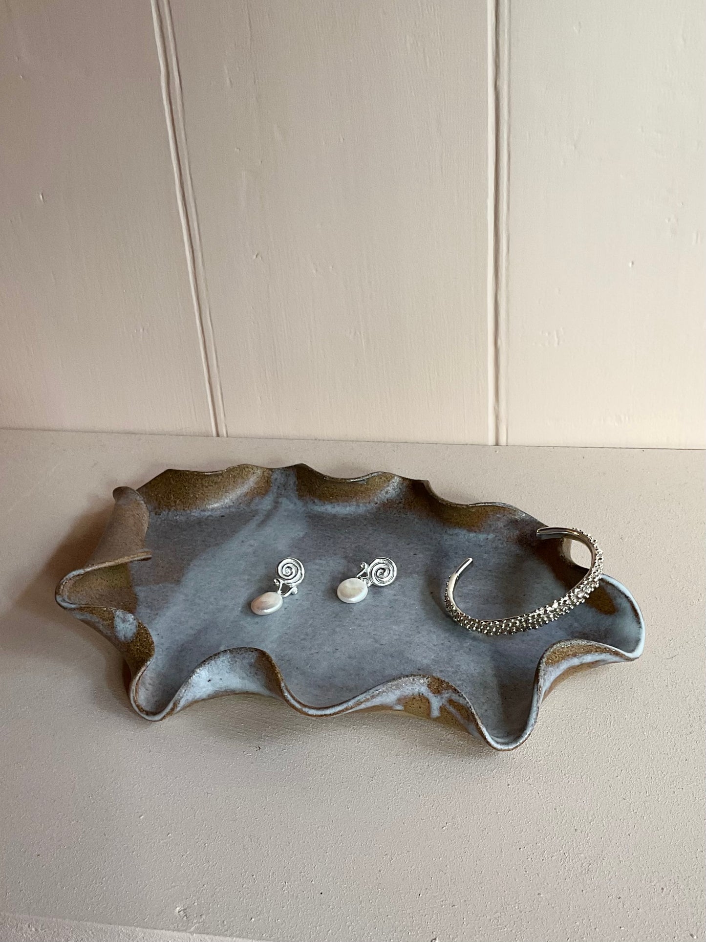‘Fluiform’ Tray, Blue Mocha