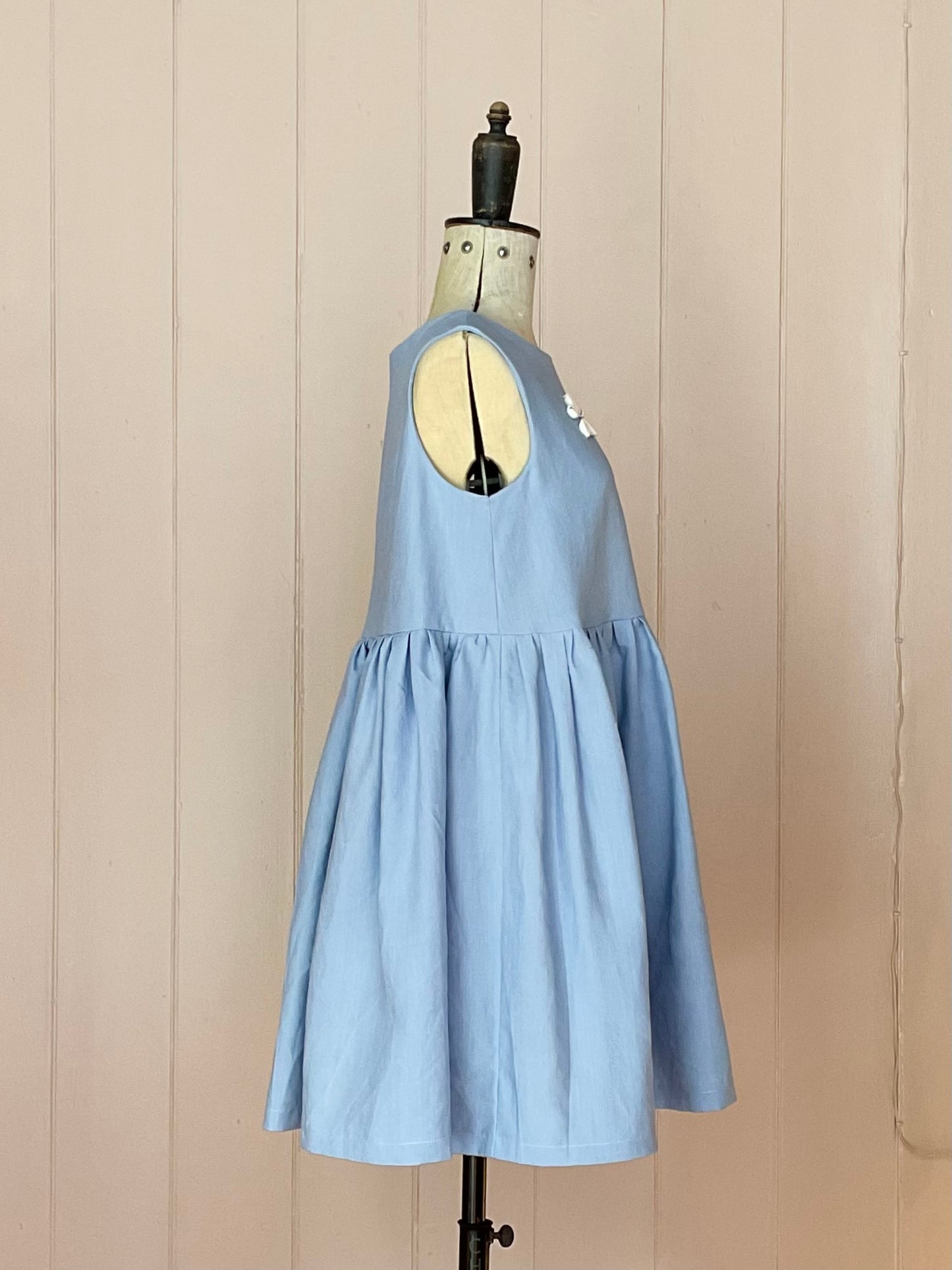 Frank mini dress, blue daisies