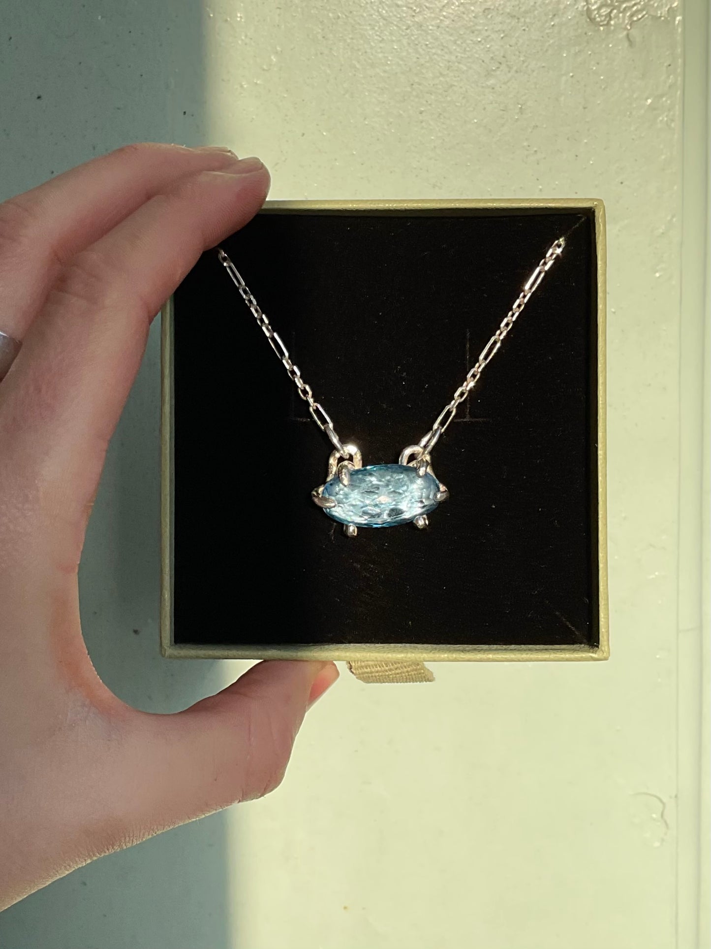 Antique Blue Topaz Necklace