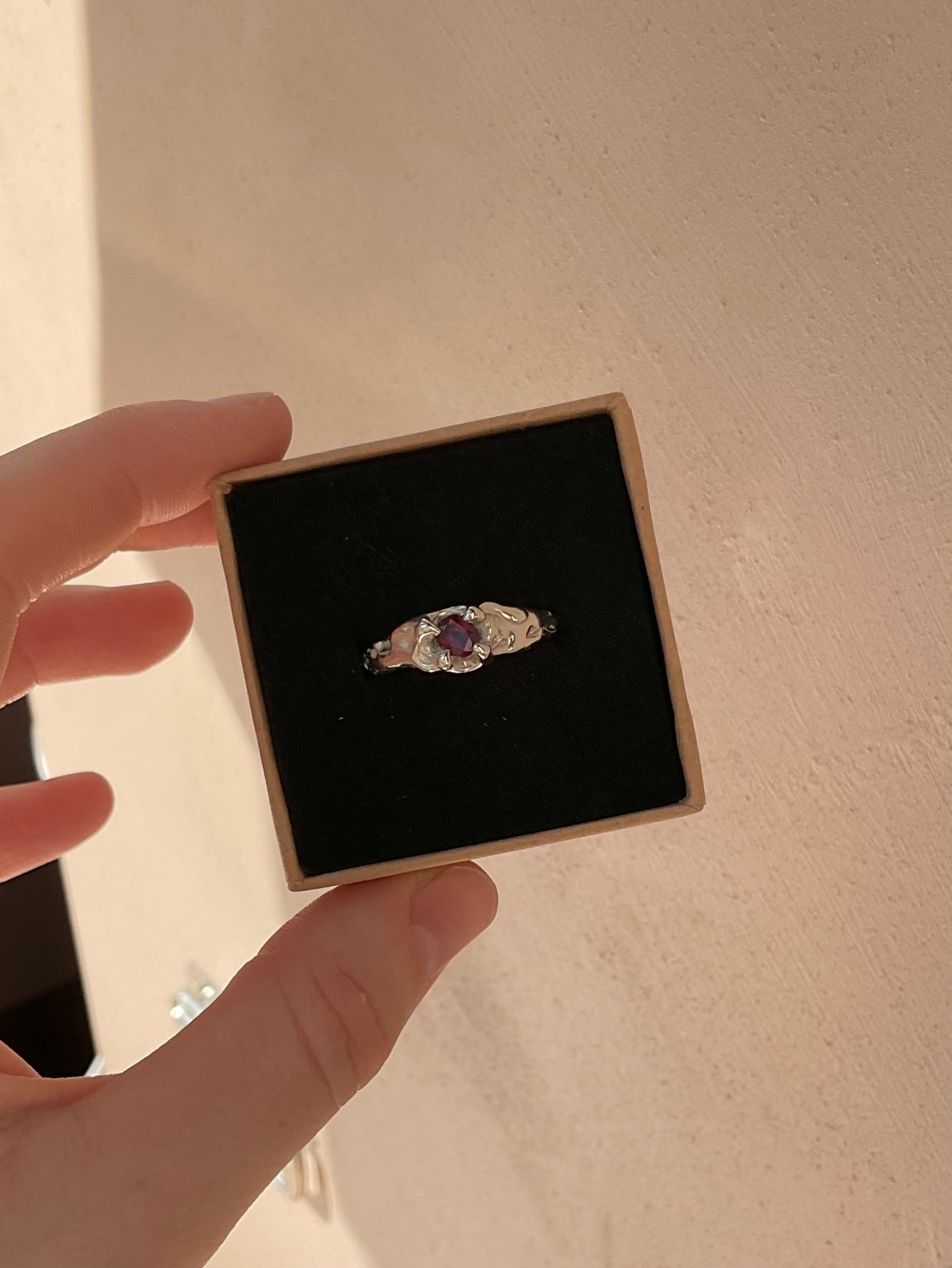 Cherry Garnet Ring