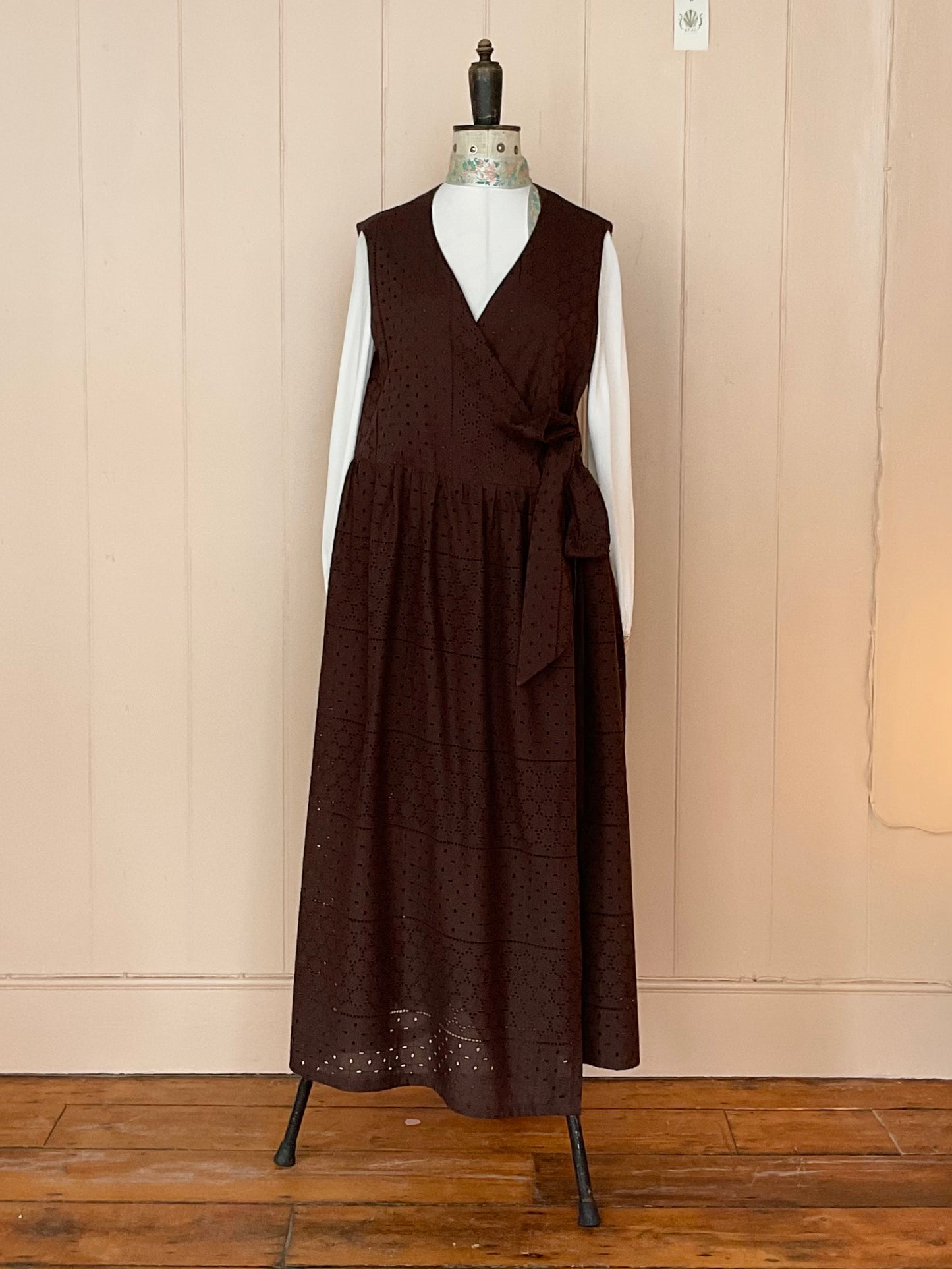 Barbara Pinafore Dress - Chocolate