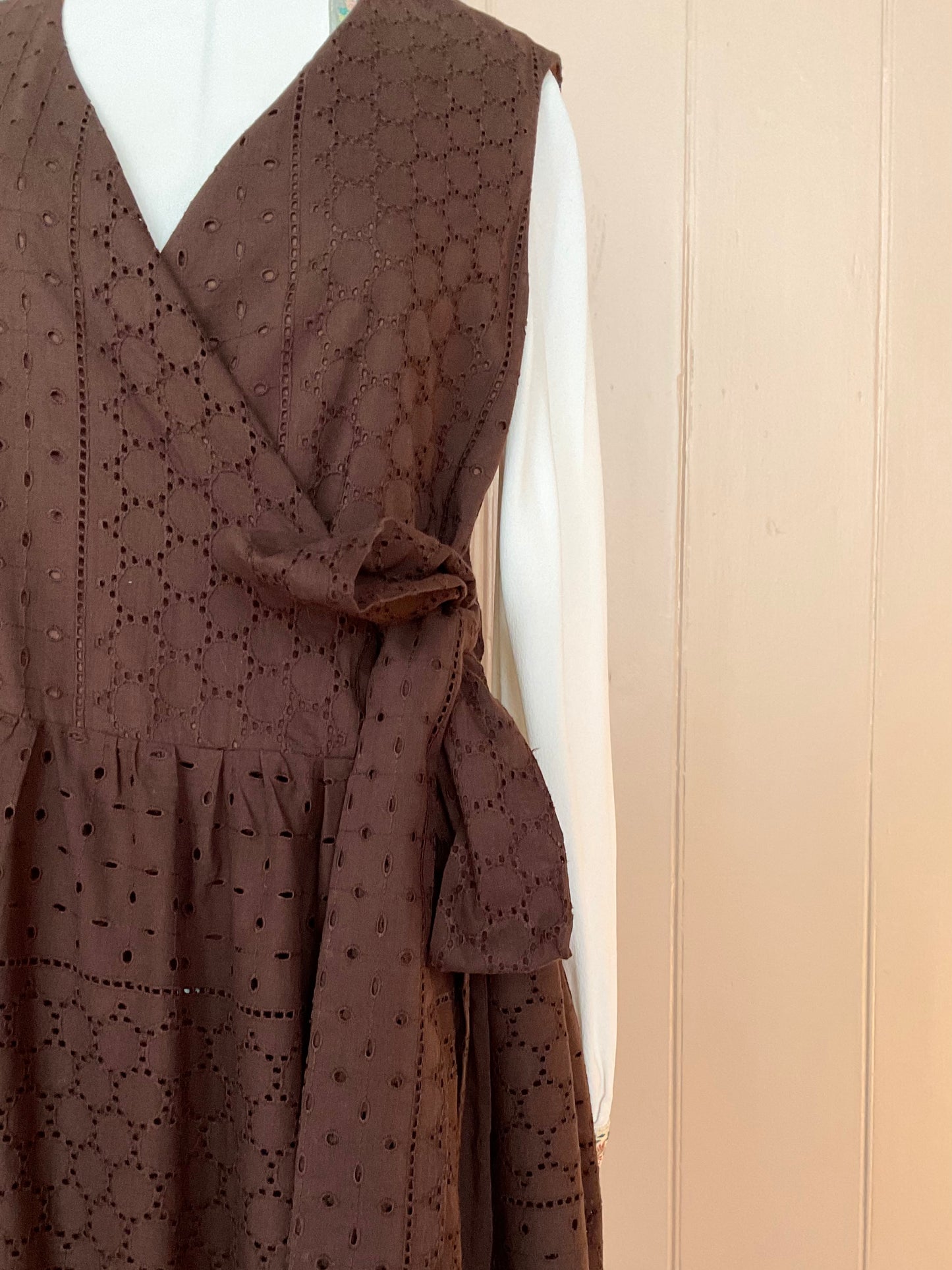 Barbara Pinafore Dress - Chocolate