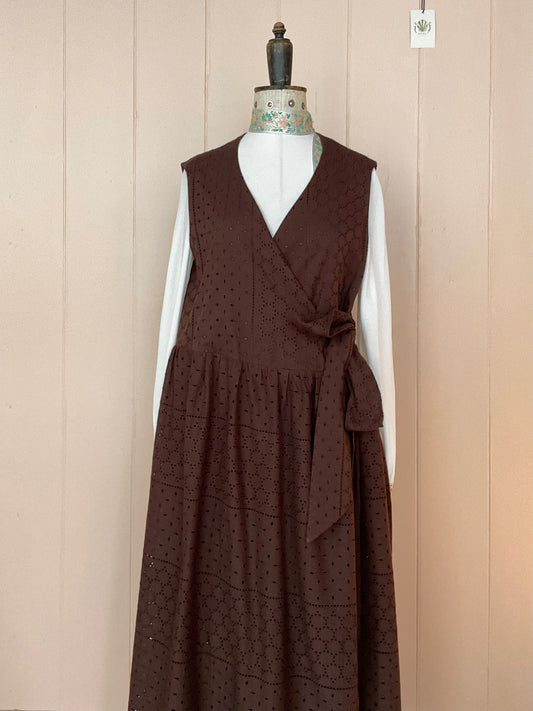 Barbara Pinafore Dress - Chocolate