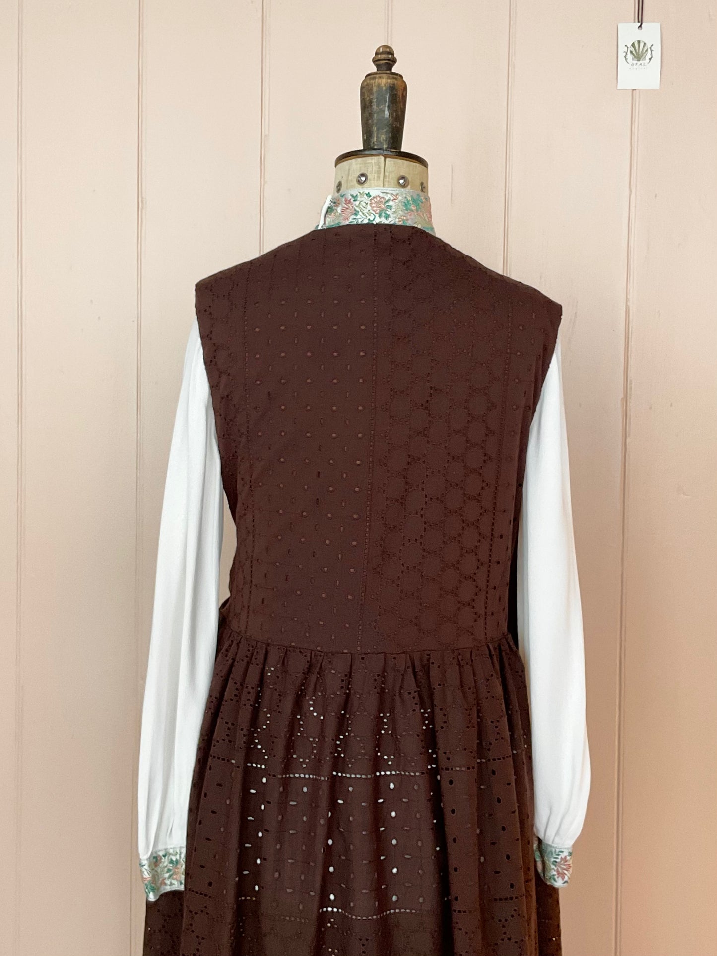 Barbara Pinafore Dress - Chocolate