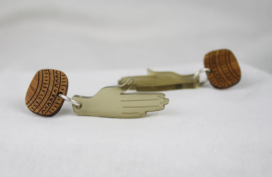 Hand drop earrings