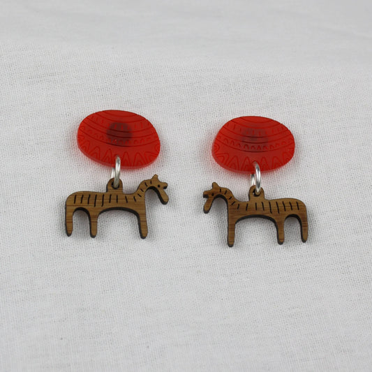 Recycled animal earrings