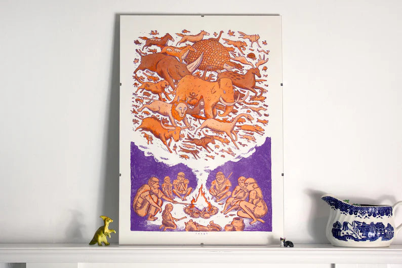 Stampede Risograph Print