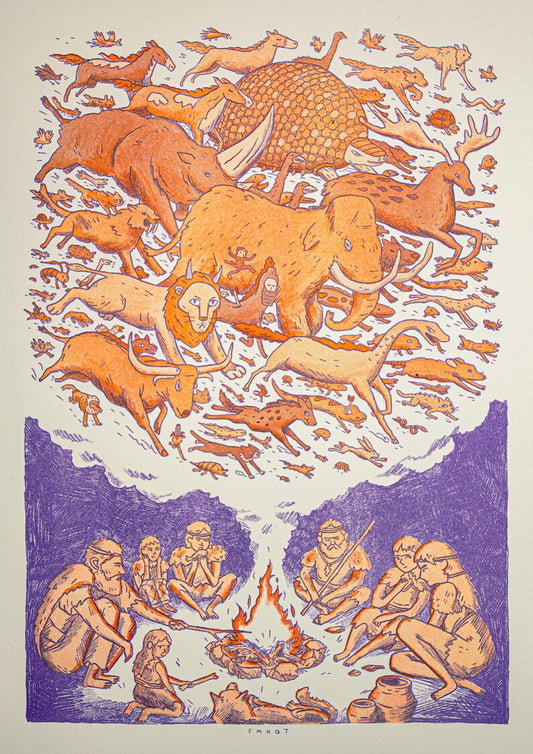 Stampede Risograph Print