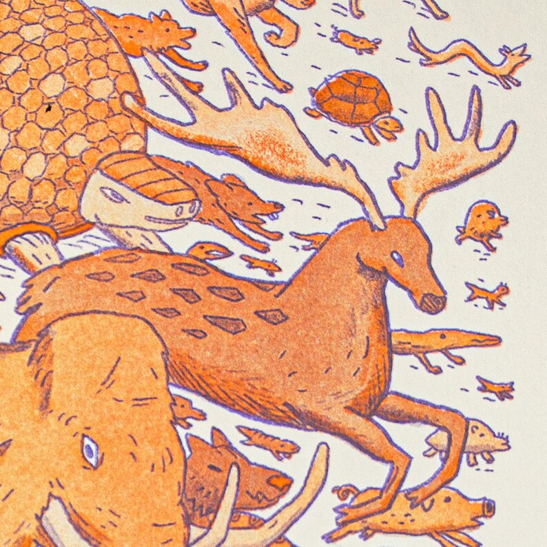 Stampede Risograph Print