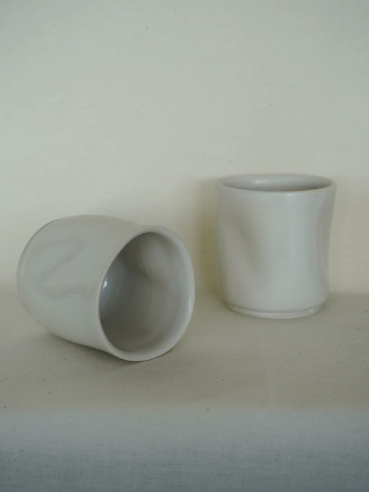 'Fluiform' SOFT Ceramic Tumbler, White