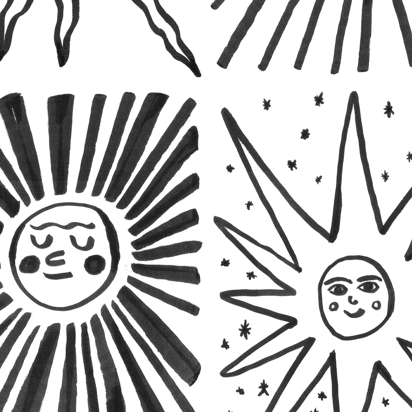 Sun Faces giclee print - Alex Foster