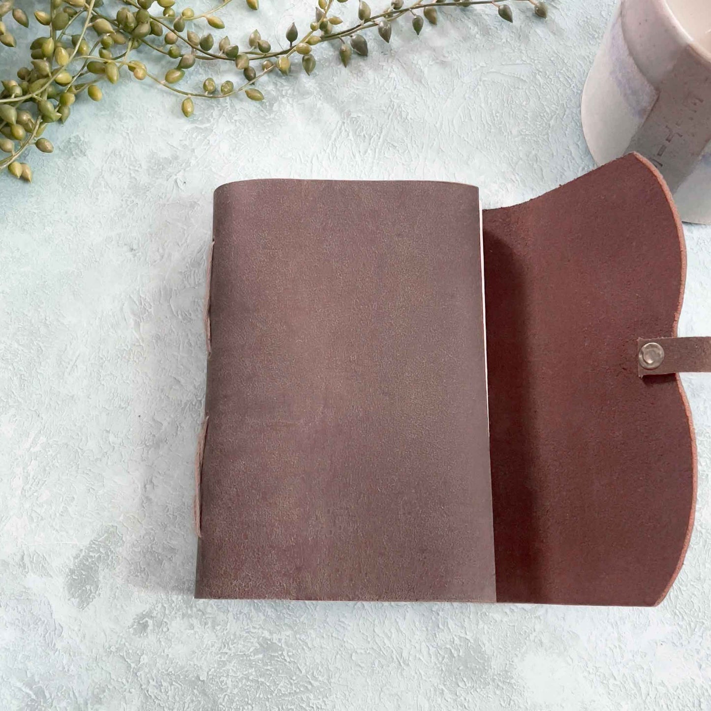A6 Dark Brown Handmade Leather Notebook