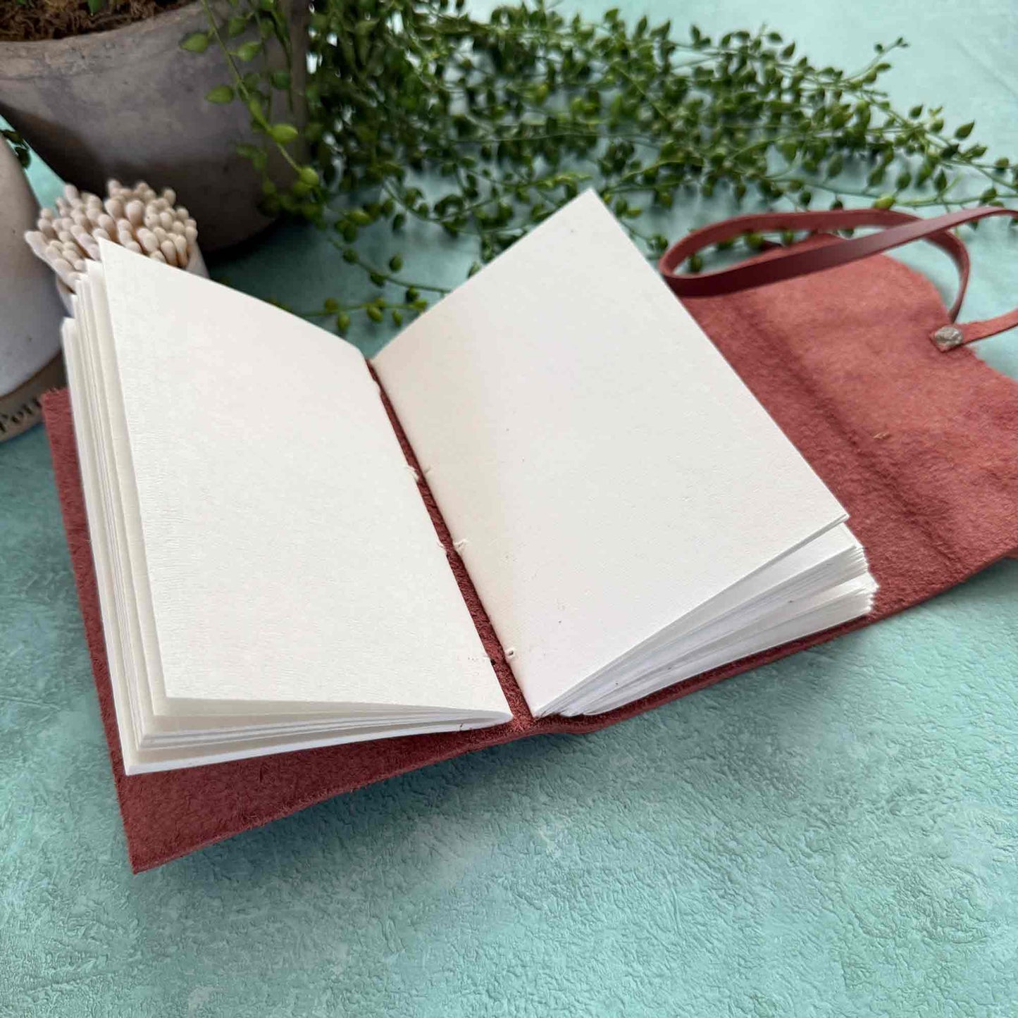 A6 Handmade Leather Notebook - Oxblood