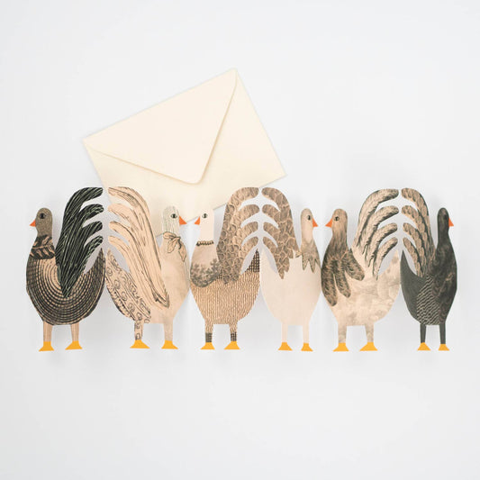 Chickens Concertina Card