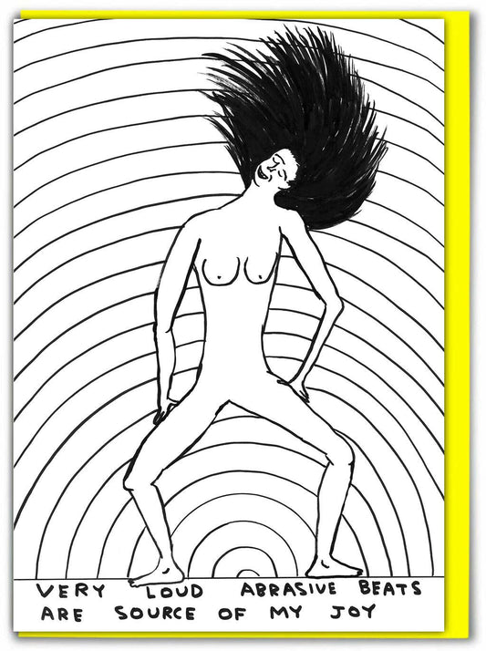 Very Loud Beats - David Shrigley Greetings Card