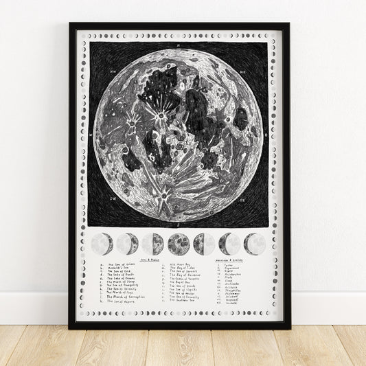 Moon Map giclee print - Alex Foster